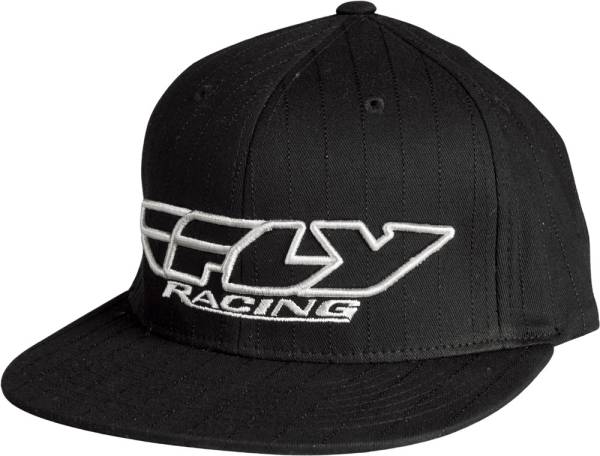 FLY RACING - CORP. PIN STRIPE HAT BLACK/WHI TE S/M - Image 1