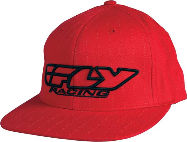 FLY RACING - CORP. PIN STRIPE HAT RED/BLACK S/M - Image 1