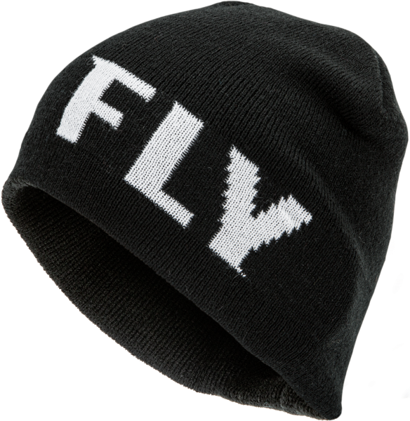 FLY RACING - FLY FITTED BEANIE BLACK/WHITE - Image 1