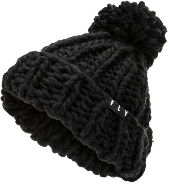 FLY RACING - WOMEN'S FLY CHUNKY POM BEANIE BLACK - Image 1