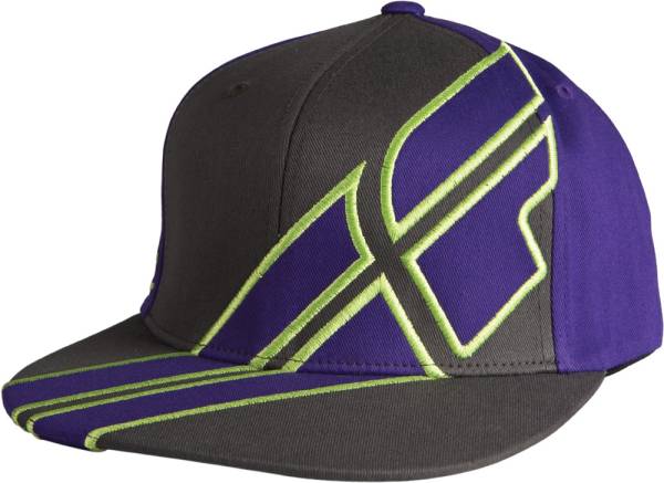 FLY RACING - IMPRESS RELEASE HAT PURPLE/GUN /LIME L/X - Image 1