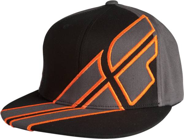 FLY RACING - IMPRESS RELEASE HAT BLACK/GUN/ ORANGE L/X - Image 1