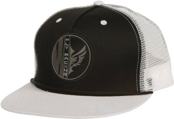 FLY RACING - HAY BALE TRUCKER HAT BLACK/WHITE - Image 1