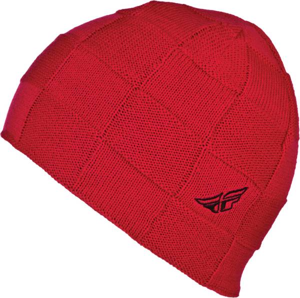 FLY RACING - FIRST OVER FINISH BEANIE (RED/BLACK) - Image 1