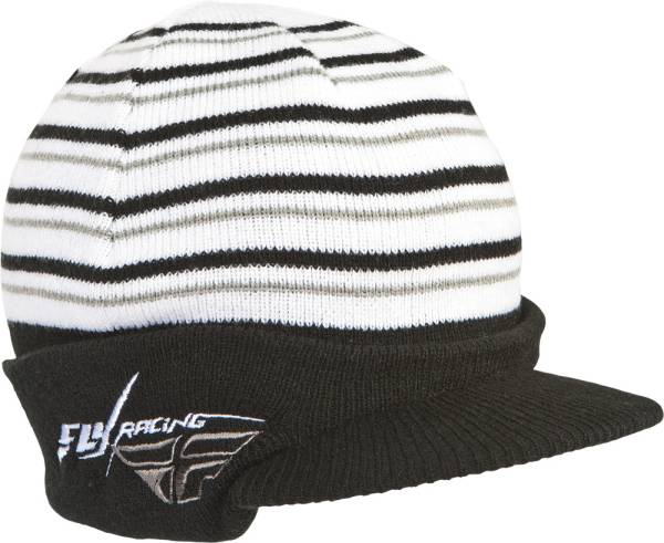 FLY RACING - CUFFED BEANIE WHITE/BLACK - Image 1