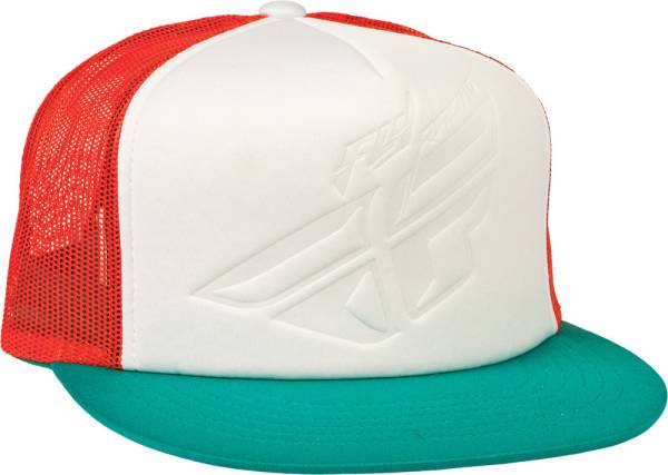 FLY RACING - FOAM TRUCKER HAT TEAL/ORANGE - Image 1