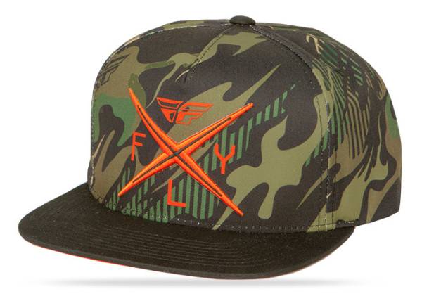 FLY RACING - CAMO-X HAT CAMO/ORANGE - Image 1