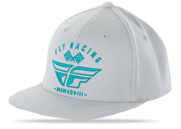 FLY RACING - FLY REVEL HAT GREY/TEAL L/X - Image 1