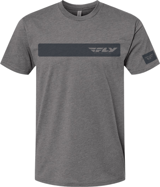 FLY RACING - FLY CORPORATE TEE DARK GREY HEATHER LG - Image 1