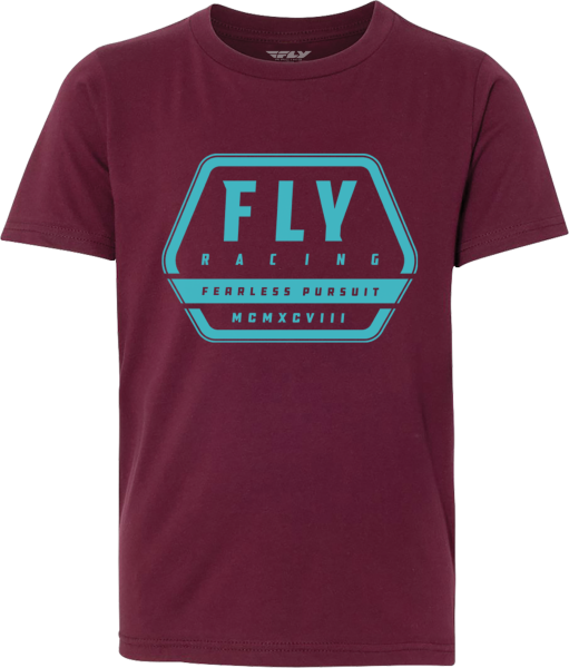 FLY RACING - YOUTH FLY TRACK TEE MAROON YL - Image 1