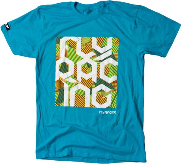 FLY RACING - BLOCK PARTY TEE TURQUOISE 2X - Image 1