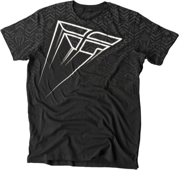 FLY RACING - TOXICITEE TEE BLACK/WHITE/GREY L - Image 1