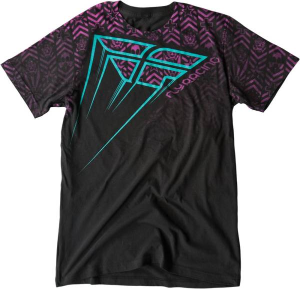 FLY RACING - TOXICITEE TEE BLACK/PURPLE/TEA L L - Image 1