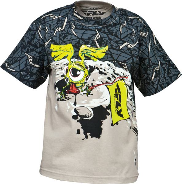 FLY RACING - BOMBSTART TEE BLACK/GREY YL - Image 1