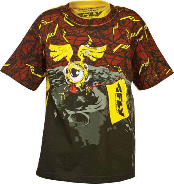 FLY RACING - BOMBSTART TEE RED/BLACK YS - Image 1