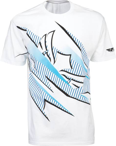 FLY RACING - SPONSORED TEE WHITE/BLUE 2X - Image 1