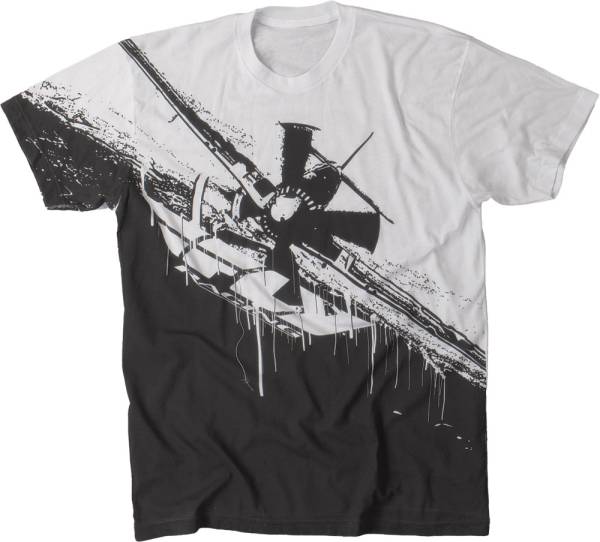 FLY RACING - DOGFIGHT TEE BLACK/WHITE 2X - Image 1