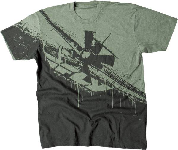 FLY RACING - DOGFIGHT TEE GREEN/BLACK 2X - Image 1