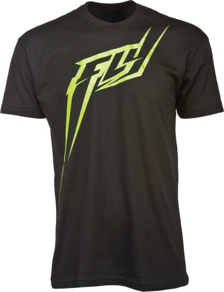 FLY RACING - F-L-Y-GHT TEE BLACK/GREEN 2X - Image 1