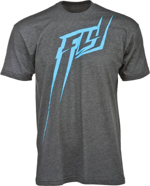 FLY RACING - F-L-Y-GHT TEE GREY/TEAL 2X - Image 1