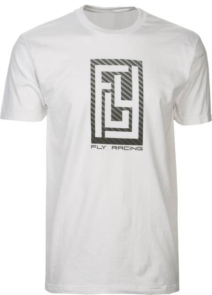 FLY RACING - CARBON TEE WHITE 2X - Image 1