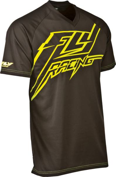 FLY RACING - ACTION TEE BLACK/HI-VIZ 2X - Image 1