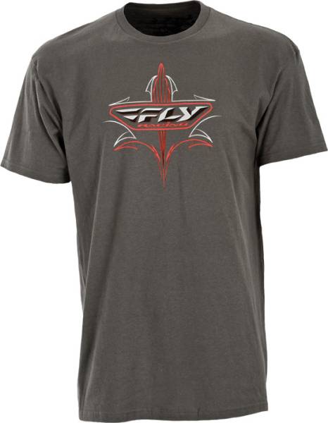 FLY RACING - PINSTRIPE TEE CHARCOAL 2X - Image 1