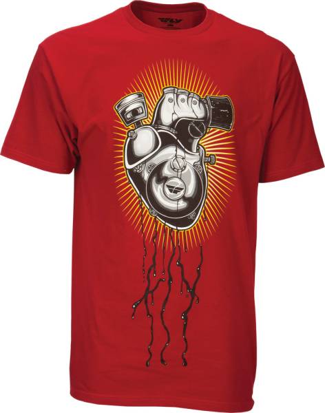 FLY RACING - MOTO HEART TEE RED 2X - Image 1