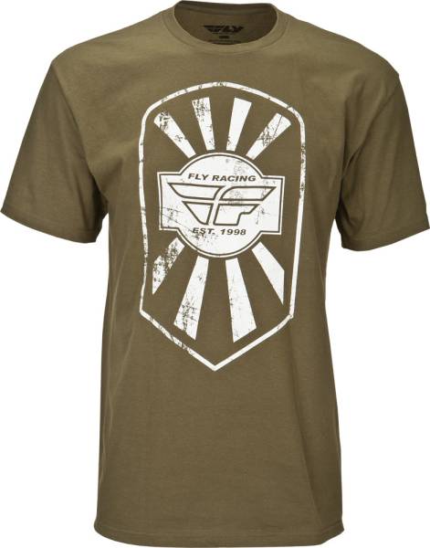 FLY RACING - BADGE TEE MILITARY GREEN 2X - Image 1