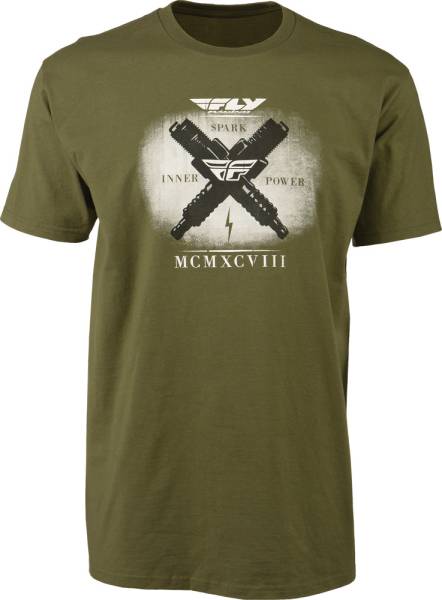 FLY RACING - SPARK TEE MILITARY GREEN 2X - Image 1