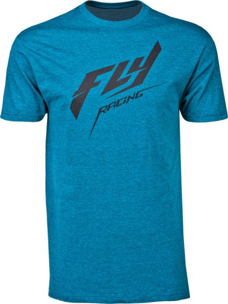 FLY RACING - STOCK TEE CYAN/HEATHER 2X - Image 1