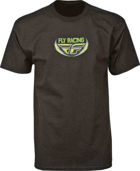 FLY RACING - STACKED TEE BLACK 2X - Image 1