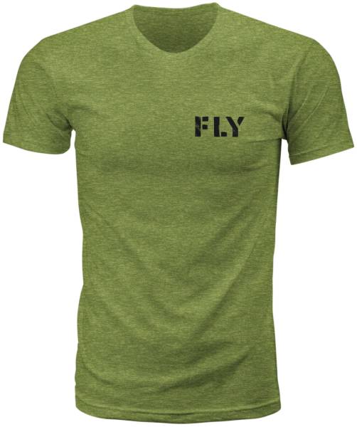 FLY RACING - FLY MILITARY TEE MILITARY GREEN HEATHER 2X - Image 1