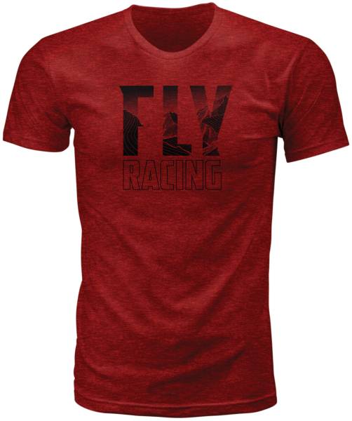 FLY RACING - FLY MOUNTAIN TEE BLAZE RED HEATHER 2X - Image 1