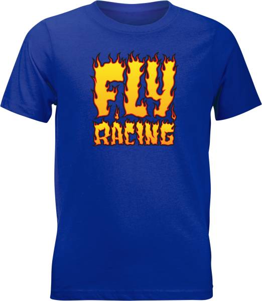 FLY RACING - YOUTH FLY FIRE TEE ROYAL BLUE YL - Image 1