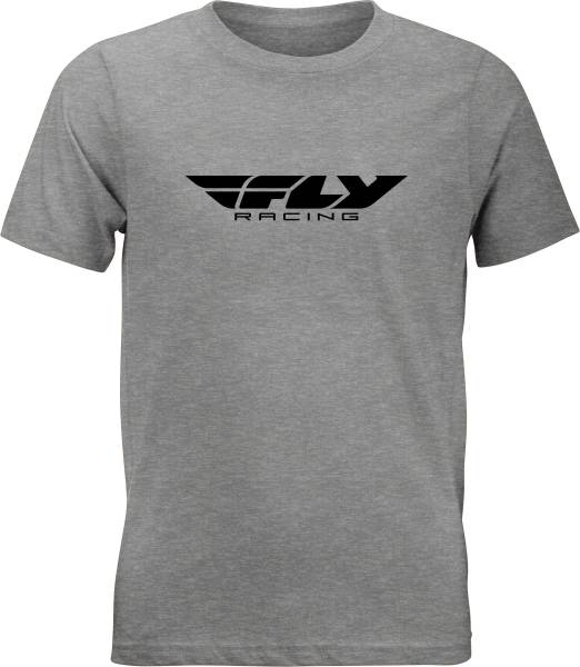 FLY RACING - YOUTH FLY CORPORATE TEE DARK GREY HEATHER YL - Image 1