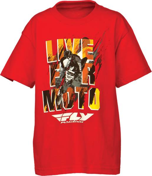 FLY RACING - LIVE FOR MOTO TEE RED 2T - Image 1