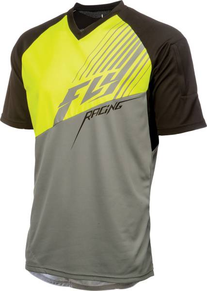 FLY RACING - ACTION ELITE JERSEY BLACK/HI-VIS 2X - Image 1