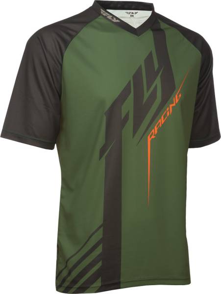 FLY RACING - SUPER D JERSEY GREEN/ORANGE 2X - Image 1