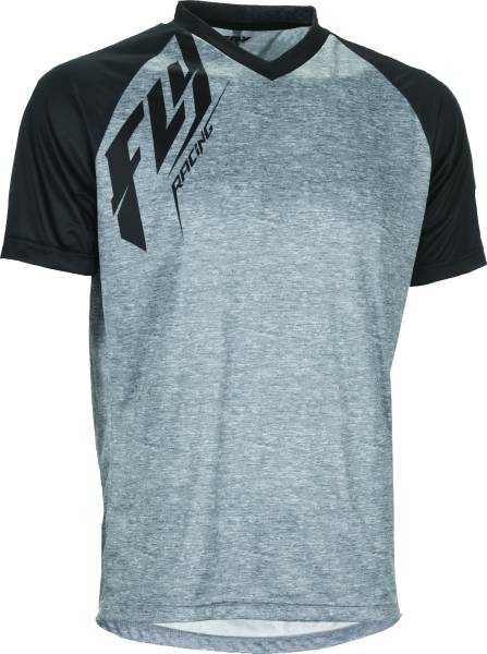 FLY RACING - ACTION JERSEY SHIRT HEATHER GREY/BLACK SM - Image 1