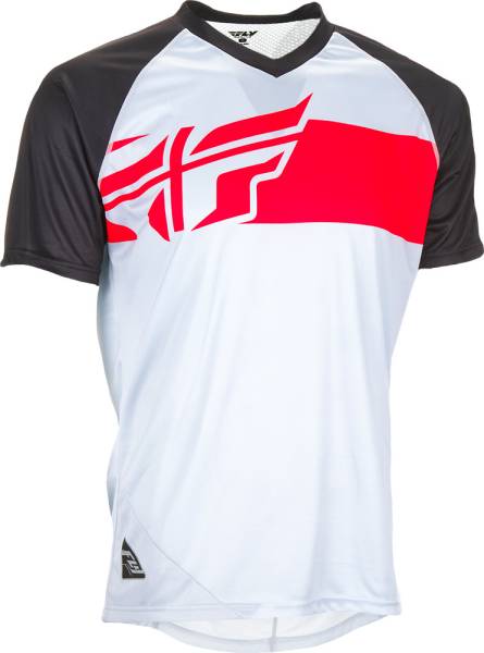 FLY RACING - ACTION ELITE JERSEY GREY/RED/BLACK LG - Image 1