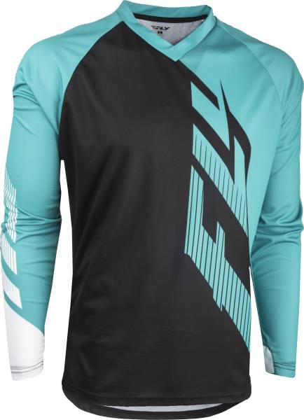 FLY RACING - RADIUM JERSEY BLACK/TEAL/WHITE 2X - Image 1