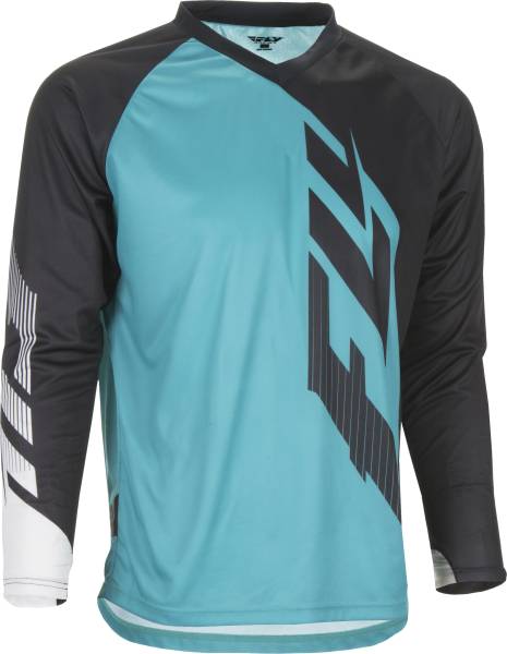 FLY RACING - RADIUM JERSEY TEAL/BLACK/WHITE LG - Image 1