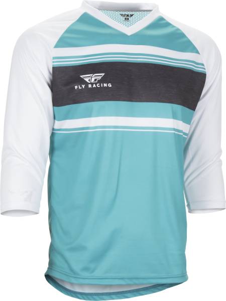 FLY RACING - RIPA 3/4 JERSEY TEAL/HEATHER/WHITE 2X - Image 1