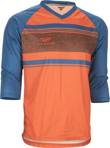 FLY RACING - RIPA 3/4 JERSEY ORANGE/HEATHER/DARK TEAL 2X - Image 1