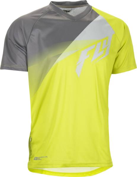 FLY RACING - SUPER D JERSEY LIME/GREY LG - Image 1