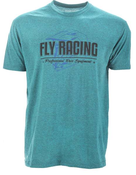 FLY RACING - ERA TEE CYAN/BLACK/HEATHER 2X - Image 1