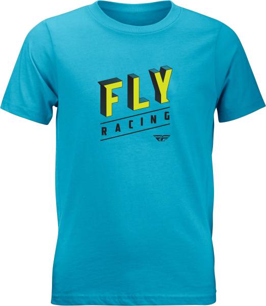 FLY RACING - YOUTH FLY DIMENSIONS TEE TURQUOISE YL - Image 1