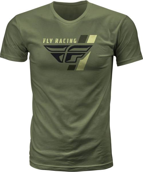 FLY RACING - FLY RETRO STRIPE TEE MILITARY 2X - Image 1