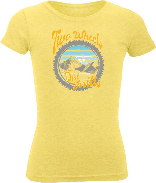 FLY RACING - YOUTH FLY DIRT THRILLS TEE YELLOW YL - Image 1